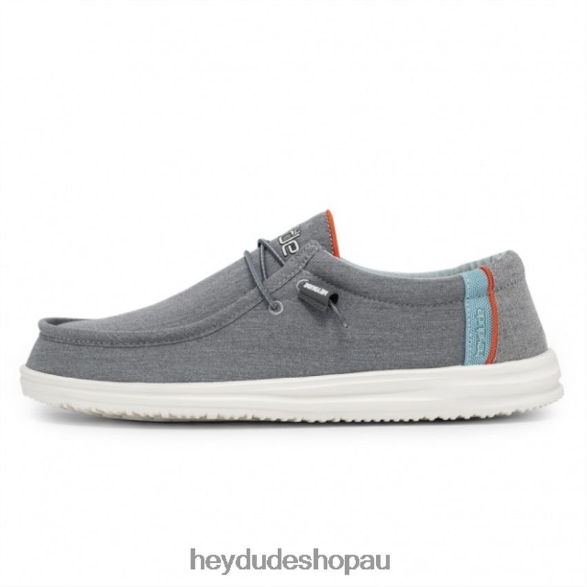 Hey Dude HEYDUDE Wally Canvas Airflow Granite Men V4Z64271