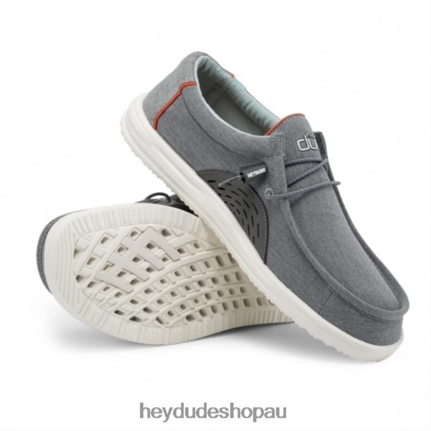 Hey Dude HEYDUDE Wally Canvas Airflow Granite Men V4Z64271