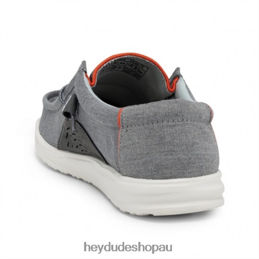 Hey Dude HEYDUDE Wally Canvas Airflow Granite Men V4Z64271