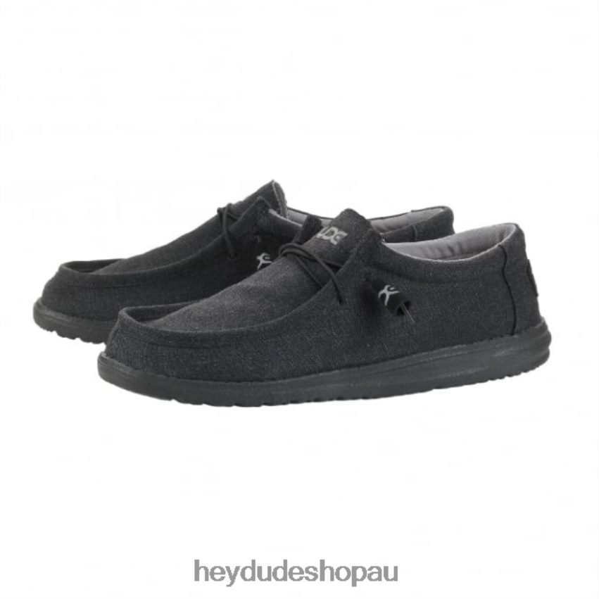 Hey Dude HEYDUDE Wally Classic Jet Black Men V4Z64308