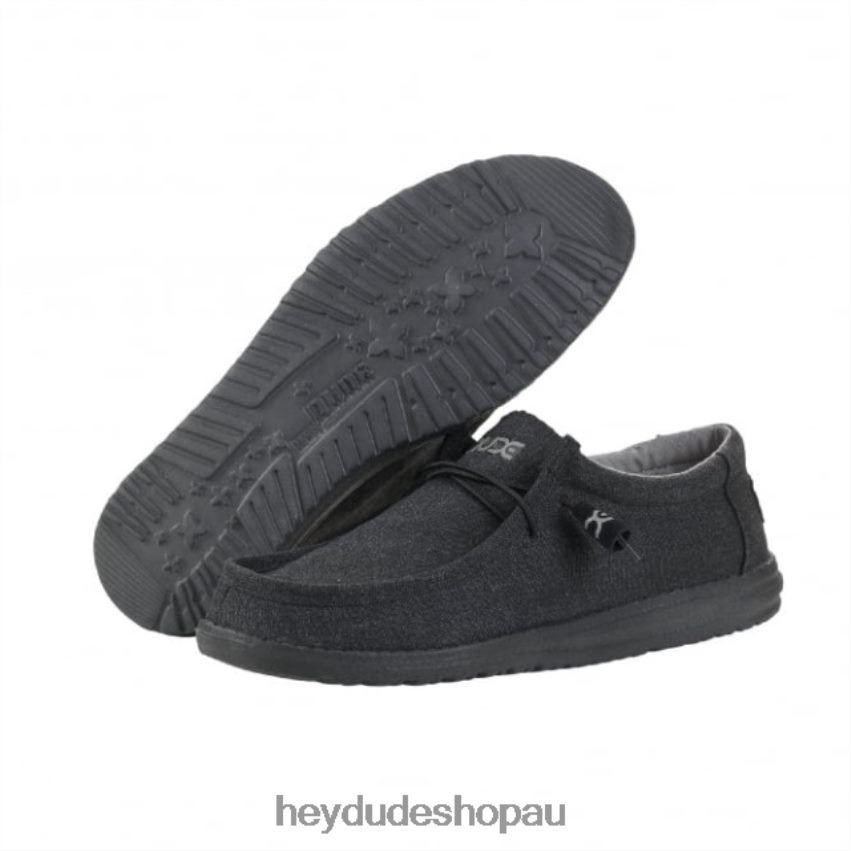 Hey Dude HEYDUDE Wally Classic Jet Black Men V4Z64308