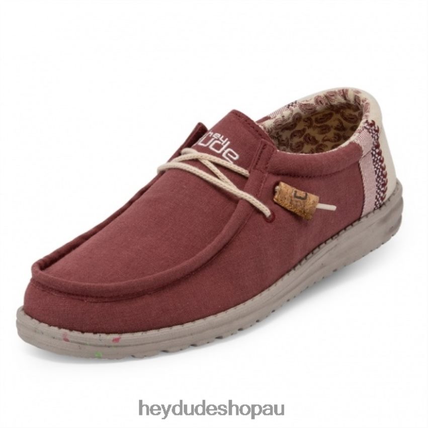 Hey Dude HEYDUDE Wally Natural Linen Brick Men V4Z64340