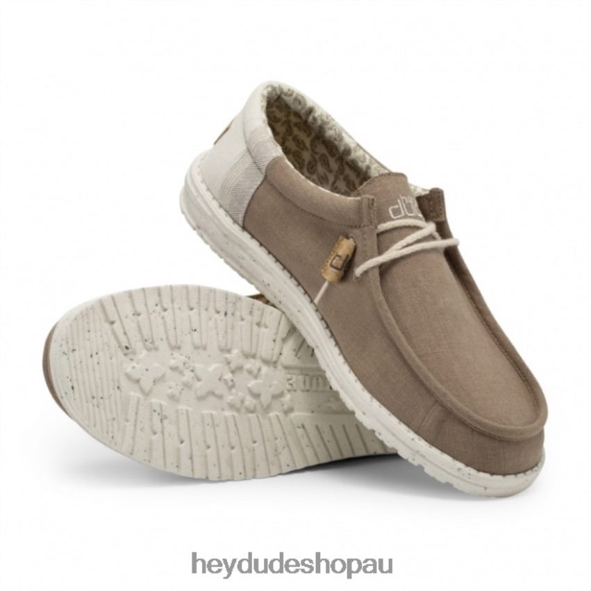Hey Dude HEYDUDE Wally Natural Linen Clay Men V4Z64266
