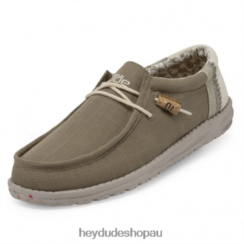 Hey Dude HEYDUDE Wally Natural Linen Sage Mow Men V4Z64245