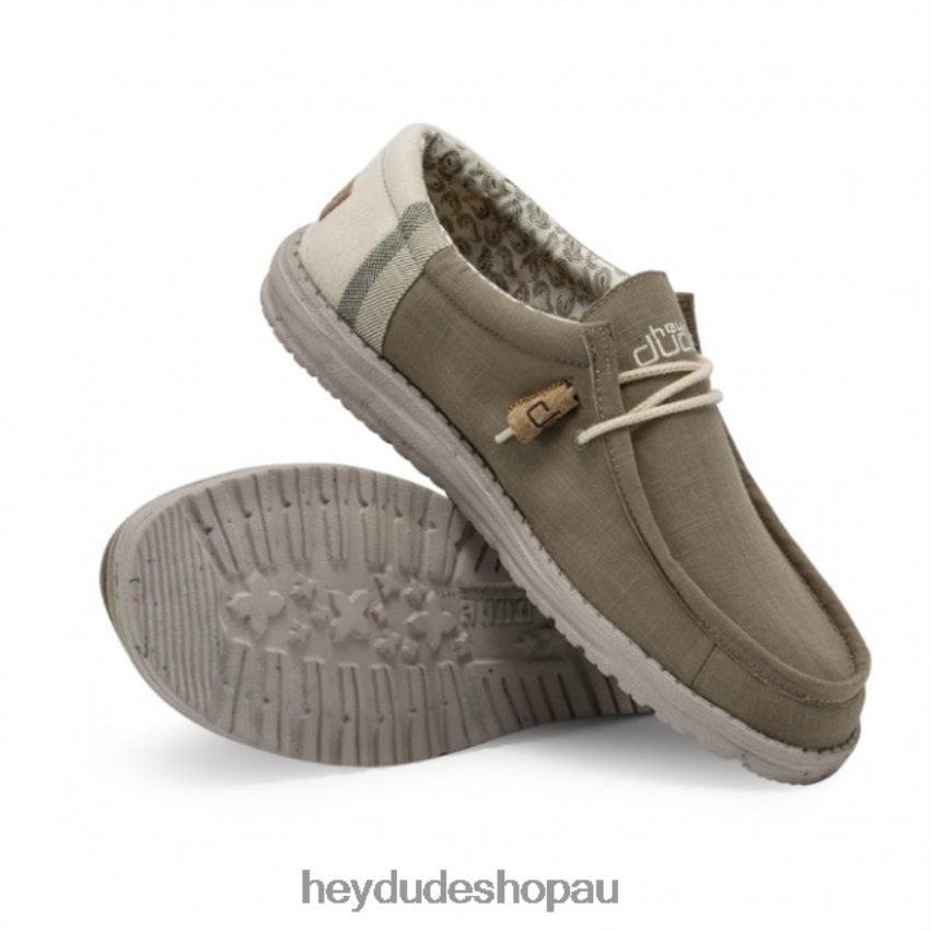 Hey Dude HEYDUDE Wally Natural Linen Sage Mow Men V4Z64245
