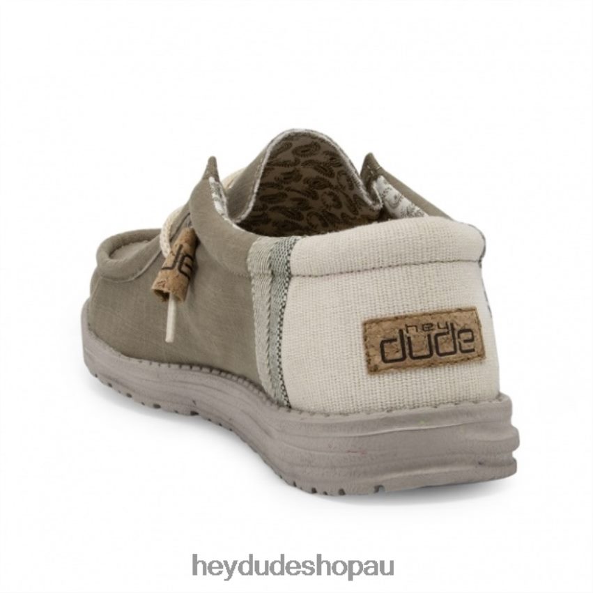 Hey Dude HEYDUDE Wally Natural Linen Sage Mow Men V4Z64245