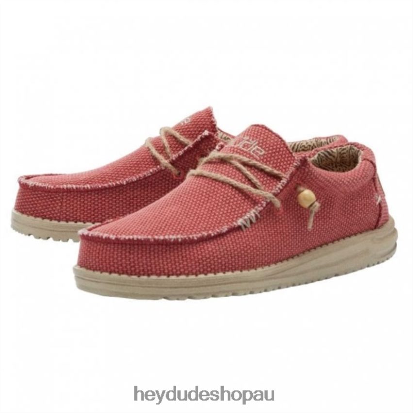 Hey Dude HEYDUDE Wally Natural Pompeian Red Men V4Z64331