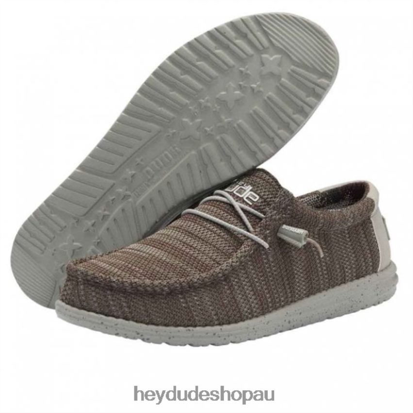 Hey Dude HEYDUDE Wally Sox 2 Slate Burgundy Men V4Z64303