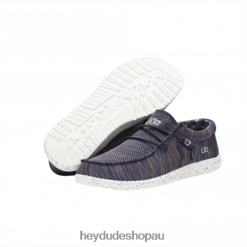 Hey Dude HEYDUDE Wally Sox Blue Orange Men V4Z64276