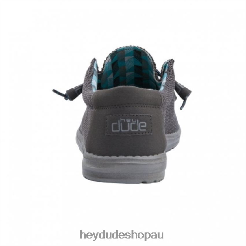 Hey Dude HEYDUDE Wally Sox Charcoal Men V4Z64348