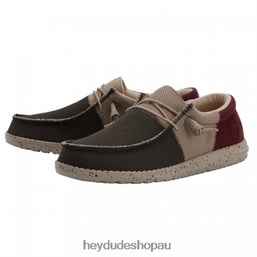 Hey Dude HEYDUDE Wally Sox Funk Army Burgundy Men V4Z64314