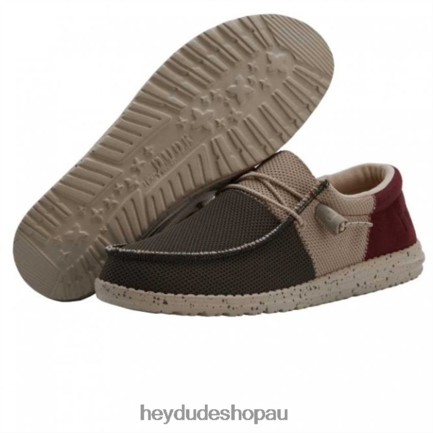 Hey Dude HEYDUDE Wally Sox Funk Army Burgundy Men V4Z64314