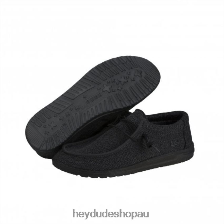 Hey Dude HEYDUDE Wally Sox Micro Total Black Men V4Z64281