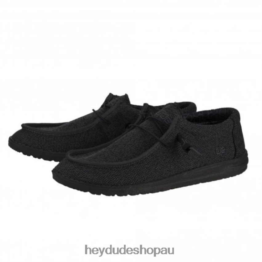 Hey Dude HEYDUDE Wally Sox Micro Total Black Men V4Z64281