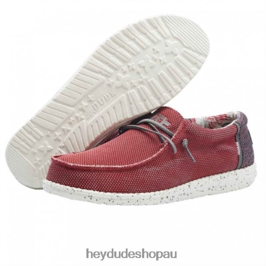 Hey Dude HEYDUDE Wally Sox Washed Red Men V4Z64318