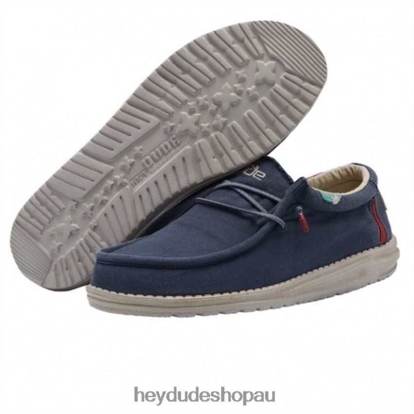 Hey Dude HEYDUDE Wally Washed Blue Space Men V4Z64267