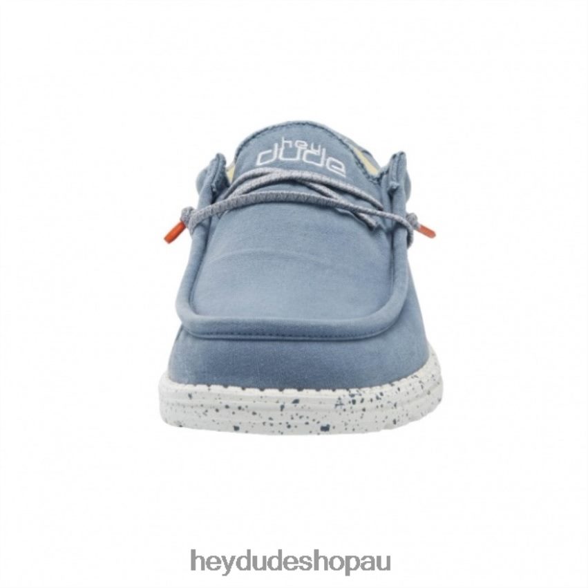 Hey Dude HEYDUDE Wally Washed Canvas Bluestone Yellow Men V4Z64268