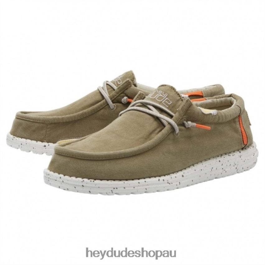 Hey Dude HEYDUDE Wally Washed Canvas Calamata Men V4Z64330
