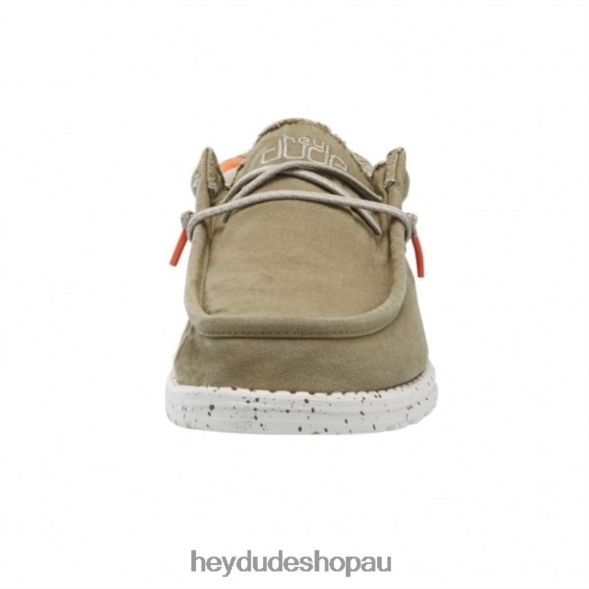 Hey Dude HEYDUDE Wally Washed Canvas Calamata Men V4Z64330