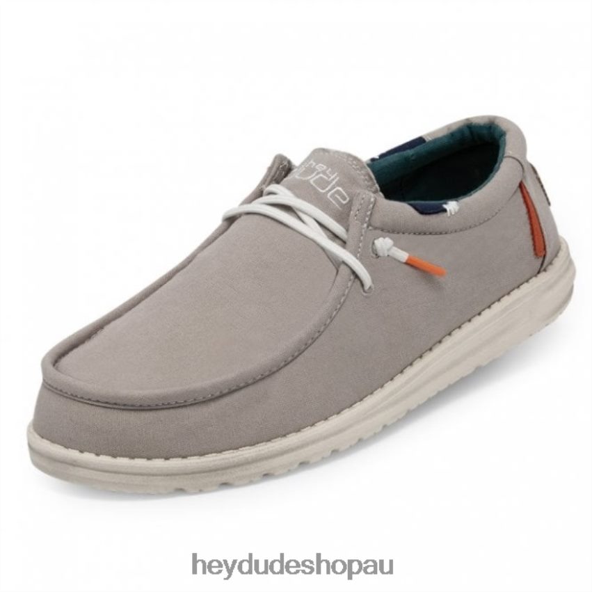 Hey Dude HEYDUDE Wally Washed Smoke Grey Men V4Z64270