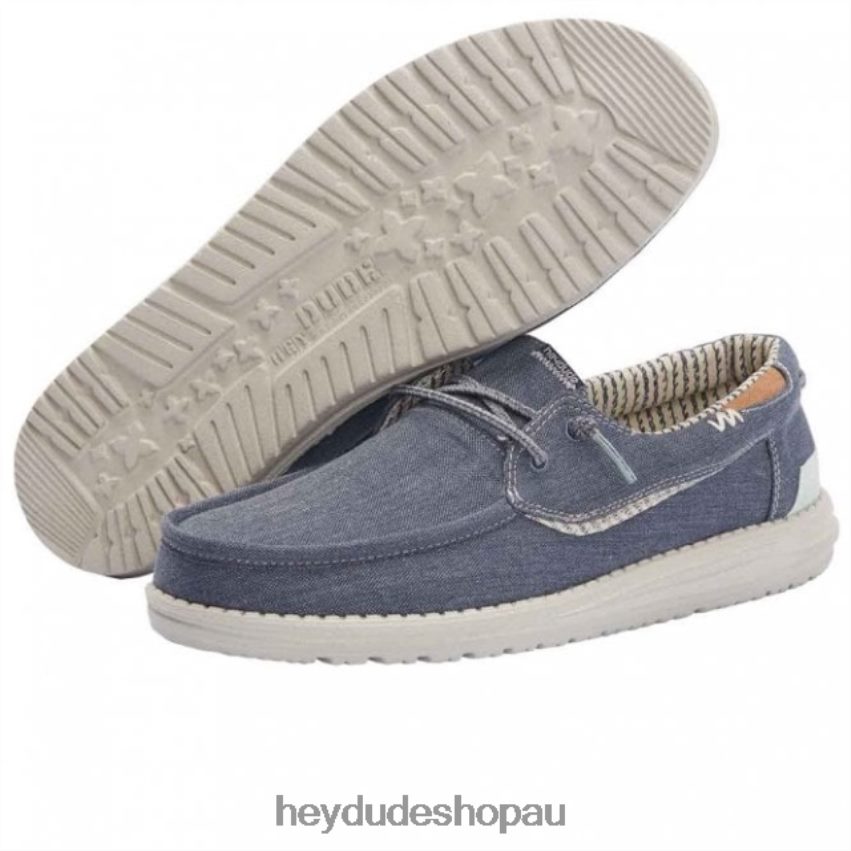 Hey Dude HEYDUDE Welsh Chambray Sea Blue Men V4Z64306