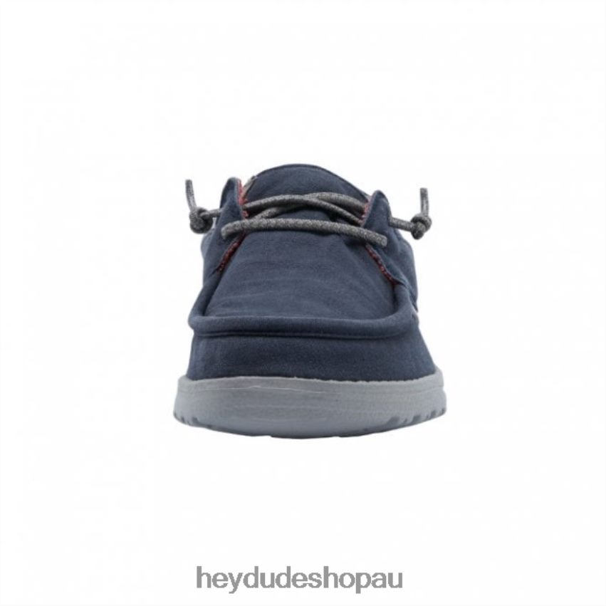 Hey Dude HEYDUDE Welsh Washed Canvas Navy Men V4Z64321