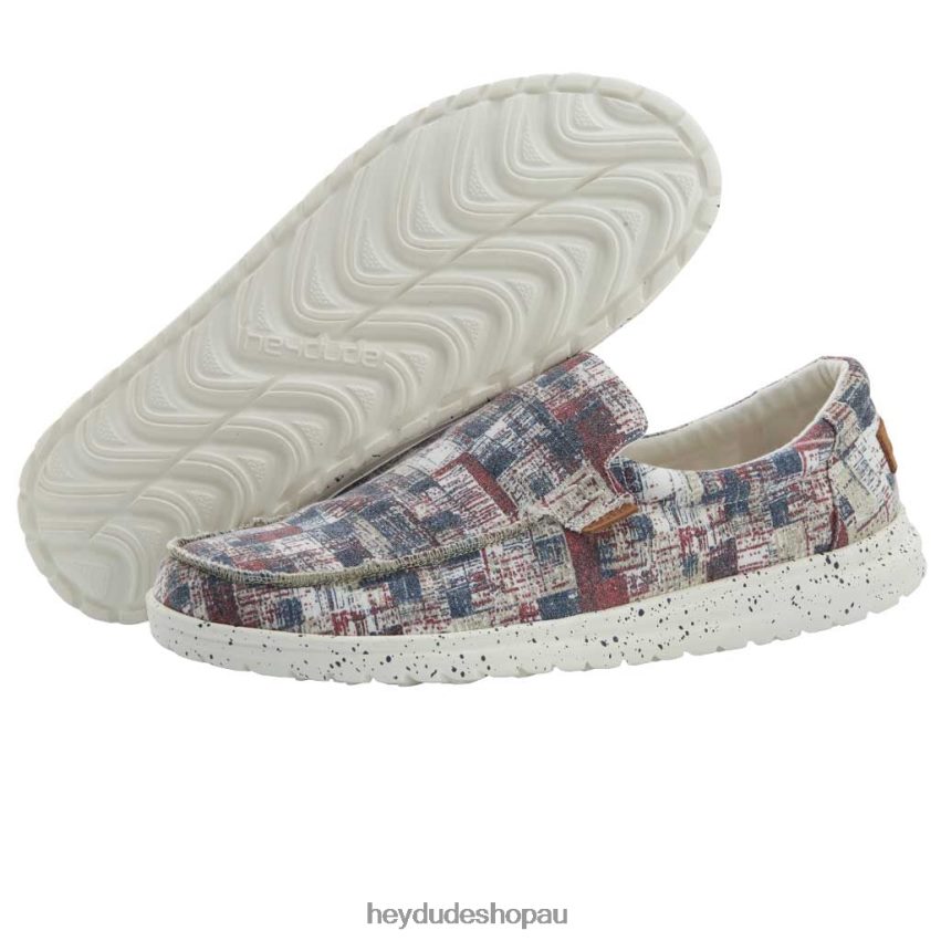 Hey Dude Mikka Print Camo Red Blue Men V4Z64168