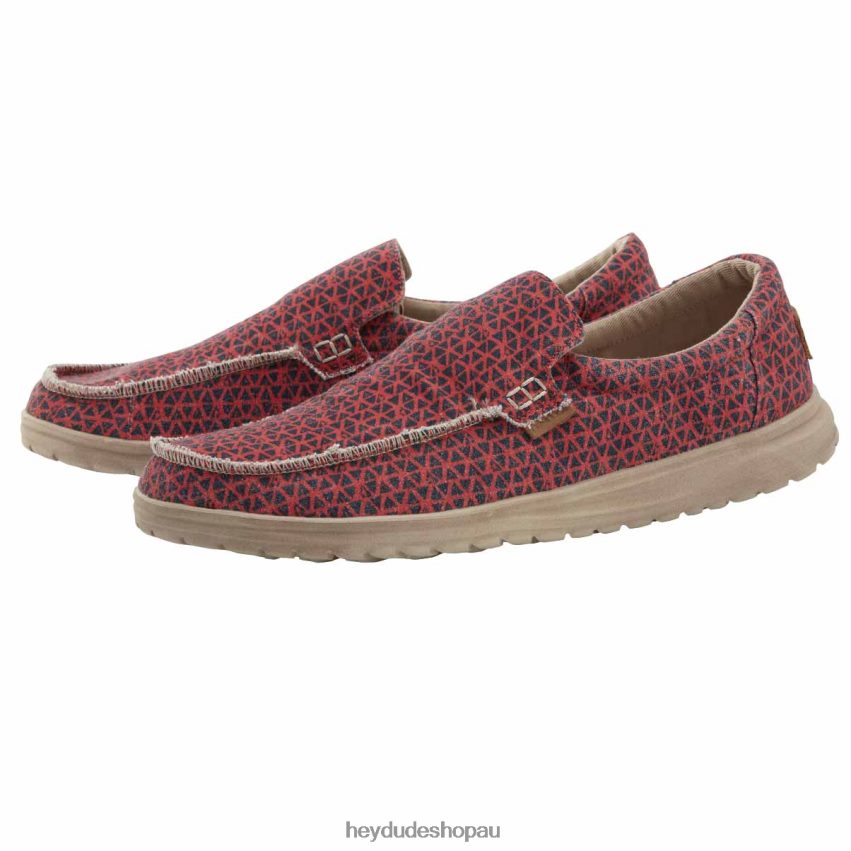 Hey Dude Mikka Print Geometric Red Men V4Z64169