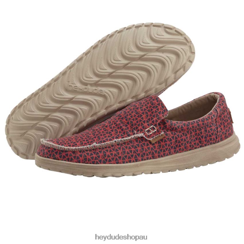 Hey Dude Mikka Print Geometric Red Men V4Z64169