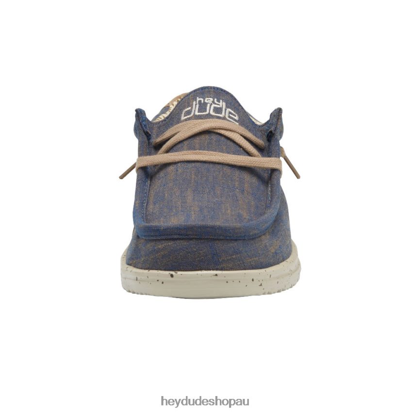Hey Dude Wally Free Natural Blue Men V4Z64110