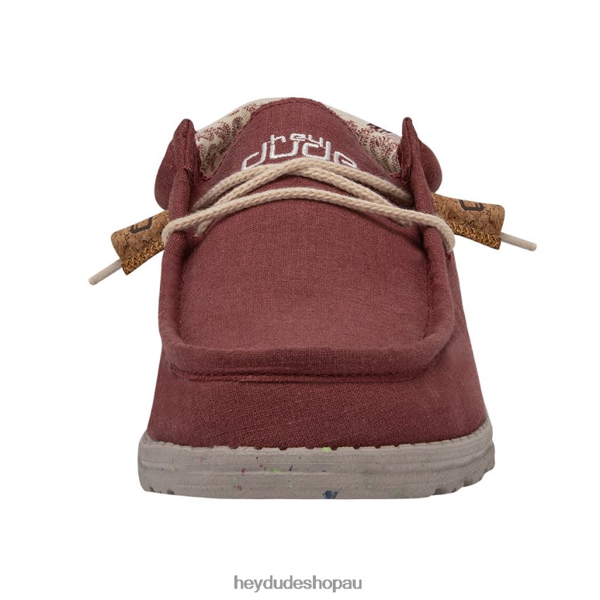 Hey Dude Wally Linen Natural Brick Men V4Z64125