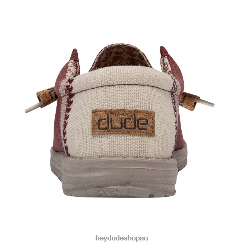 Hey Dude Wally Linen Natural Brick Men V4Z64125