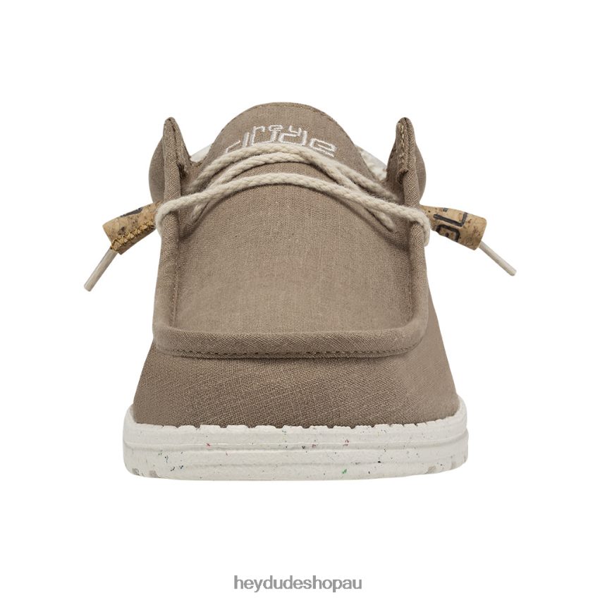 Hey Dude Wally Linen Natural Clay Men V4Z64126