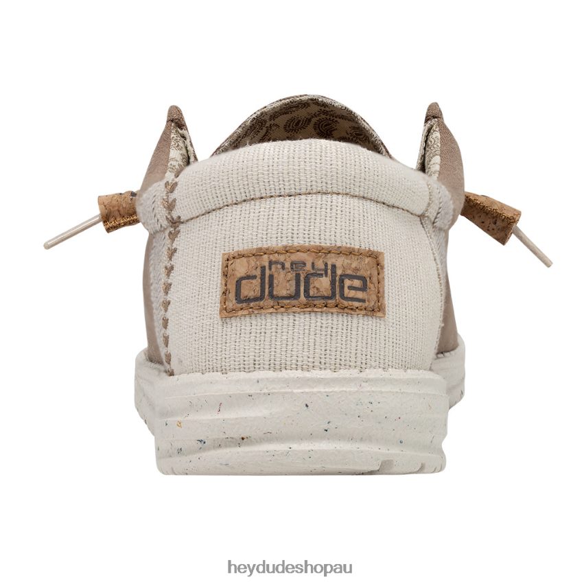 Hey Dude Wally Linen Natural Clay Men V4Z64126