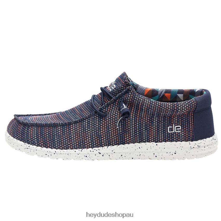 Hey Dude Wally Sox Blue Orange Men V4Z6495