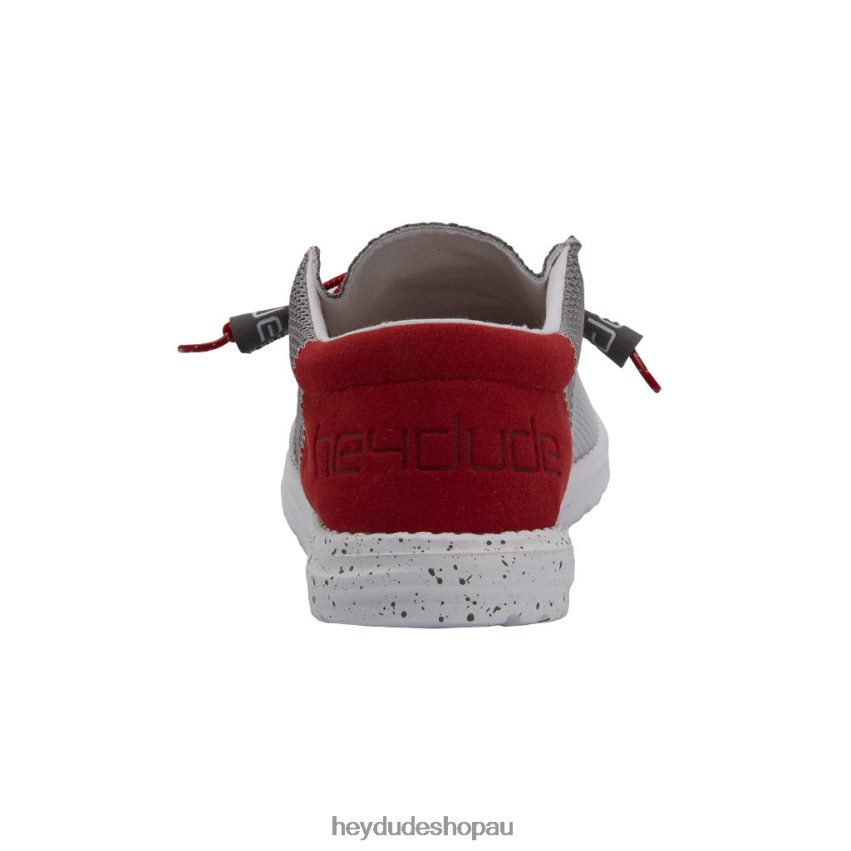 Hey Dude Wally Sox Funk Dark Grey Red Men V4Z64140