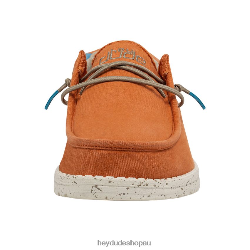 Hey Dude Wally Washed Tangerine Men V4Z64103