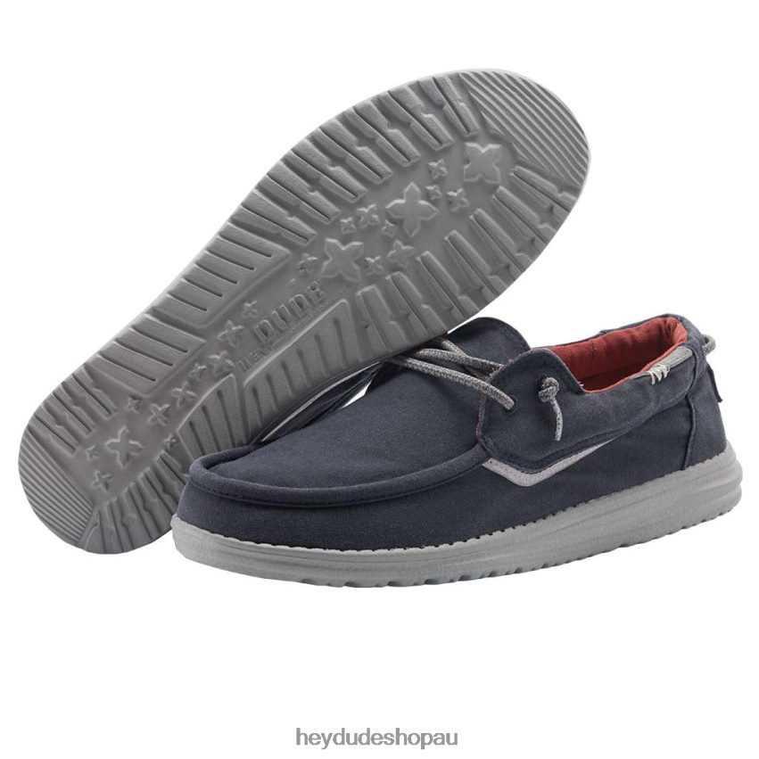 Hey Dude Welsh Washed Navy Men V4Z64145