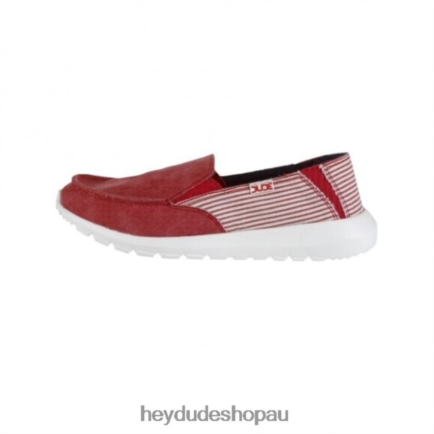 Hey Dude HEYDUDE Ava Red Stripe Slip On Women V4Z64407