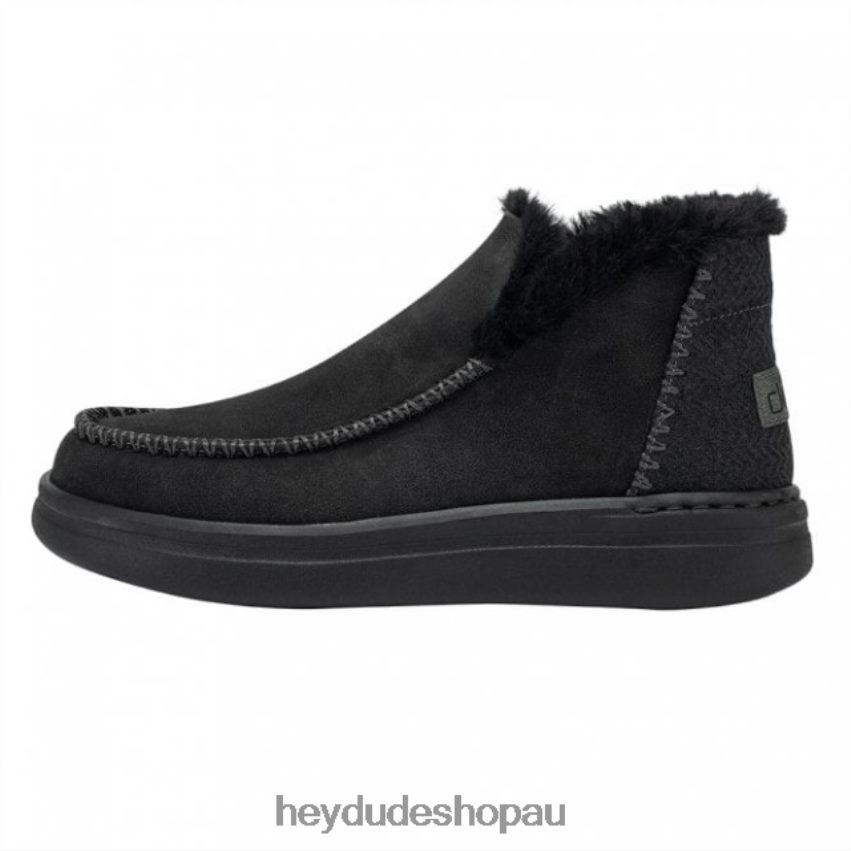 Hey Dude HEYDUDE Denny Recycled Leather Jet Black Women V4Z64377