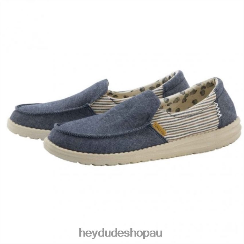 Hey Dude HEYDUDE Misty Barbados Canvas Blue Women V4Z64394