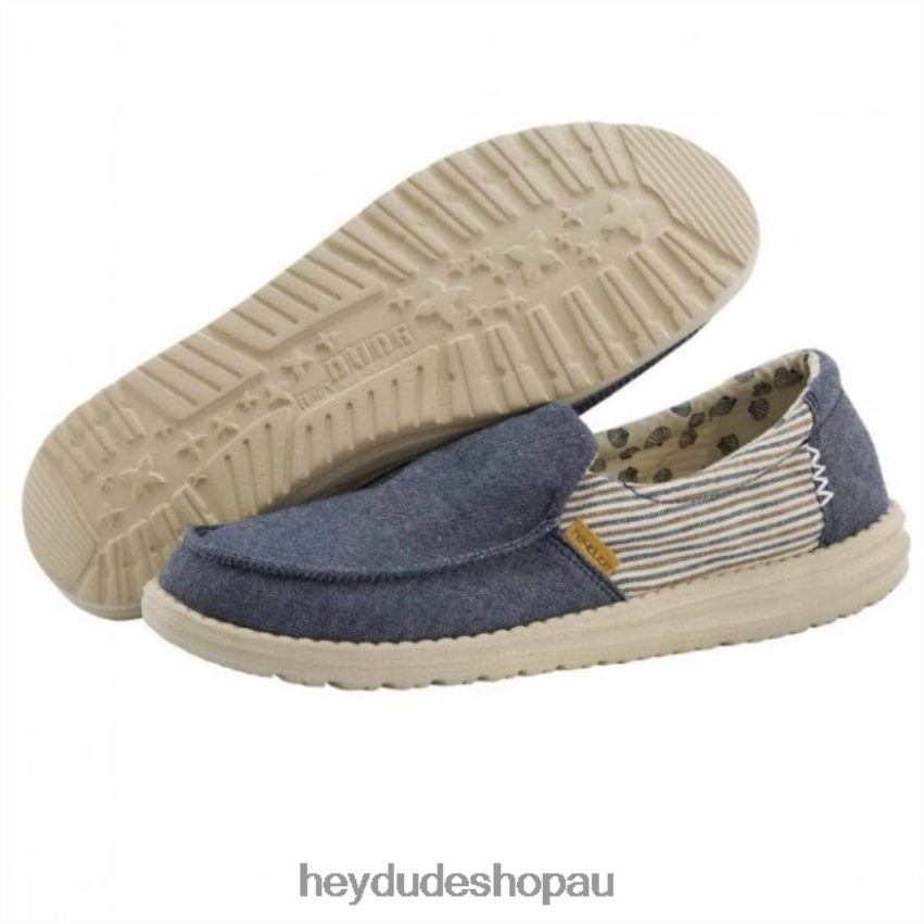 Hey Dude HEYDUDE Misty Barbados Canvas Blue Women V4Z64394