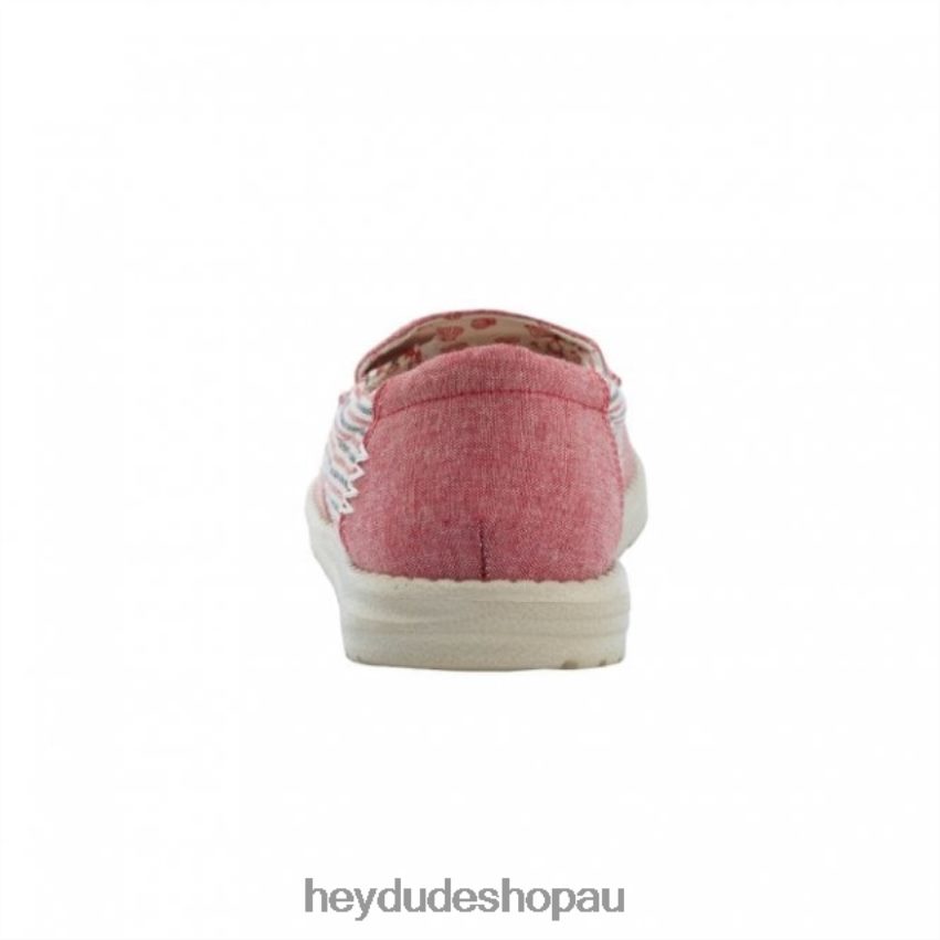 Hey Dude HEYDUDE Misty Barbados Canvas Red Women V4Z64396