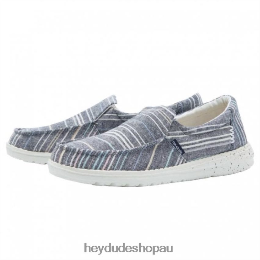 Hey Dude HEYDUDE Misty Chambray Stripes Blue Women V4Z64393