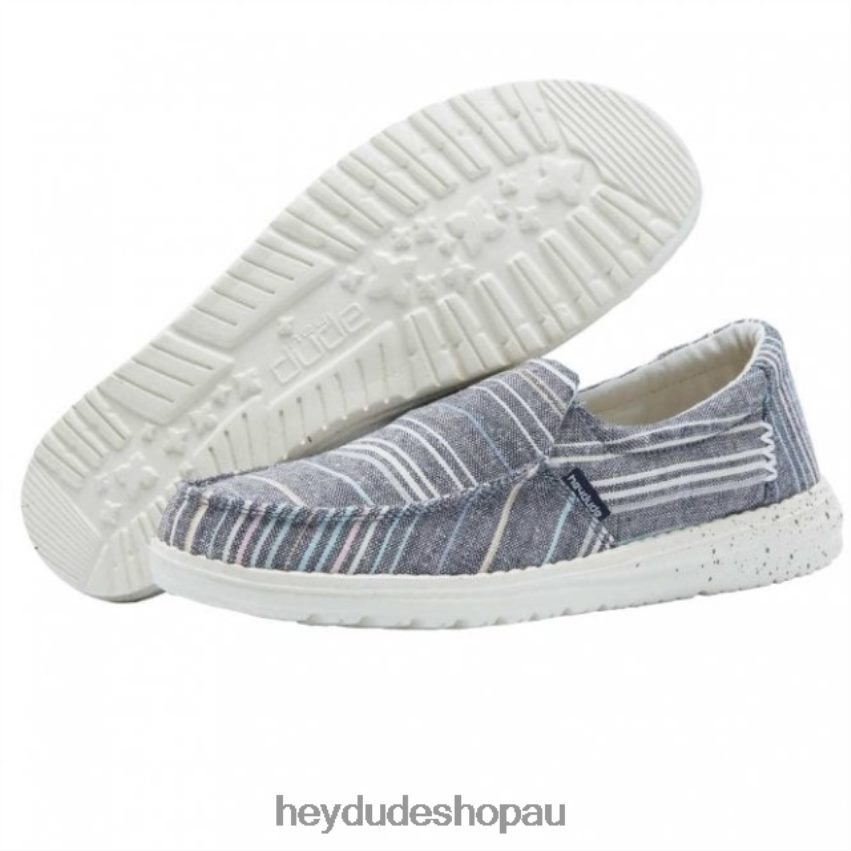 Hey Dude HEYDUDE Misty Chambray Stripes Blue Women V4Z64393