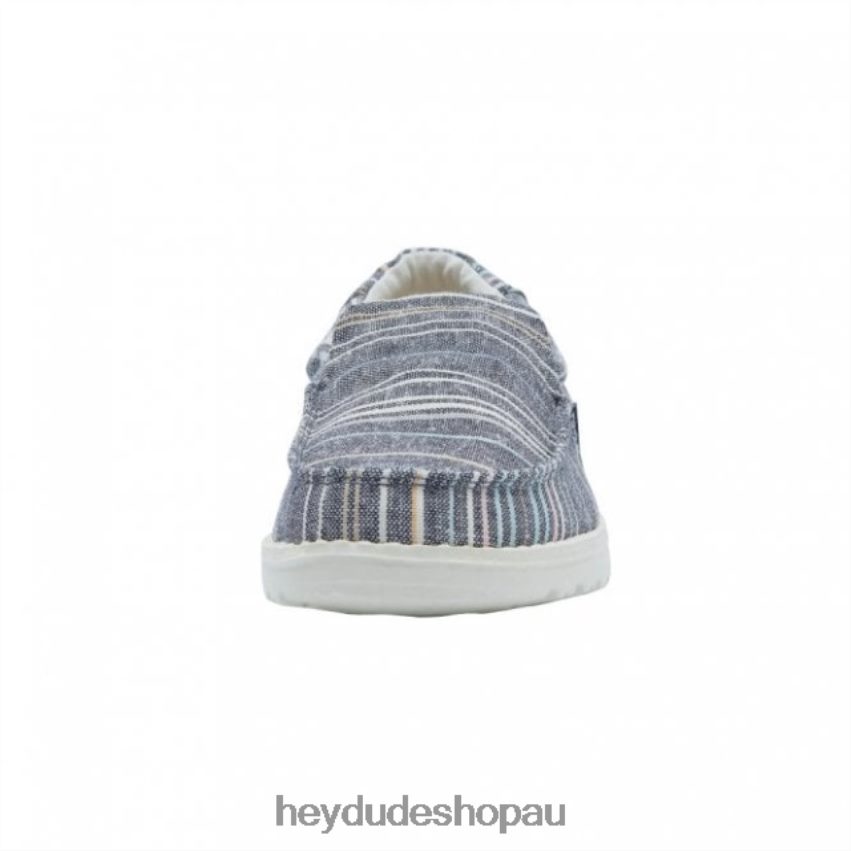 Hey Dude HEYDUDE Misty Chambray Stripes Blue Women V4Z64393