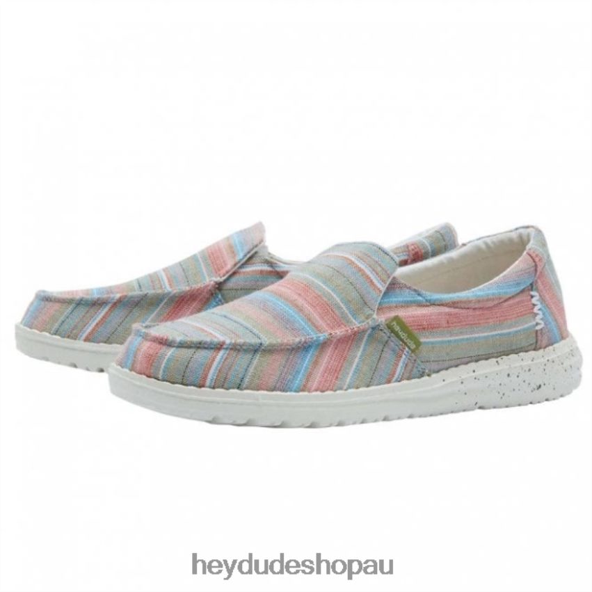 Hey Dude HEYDUDE Misty Chambray Stripes Grass Women V4Z64397