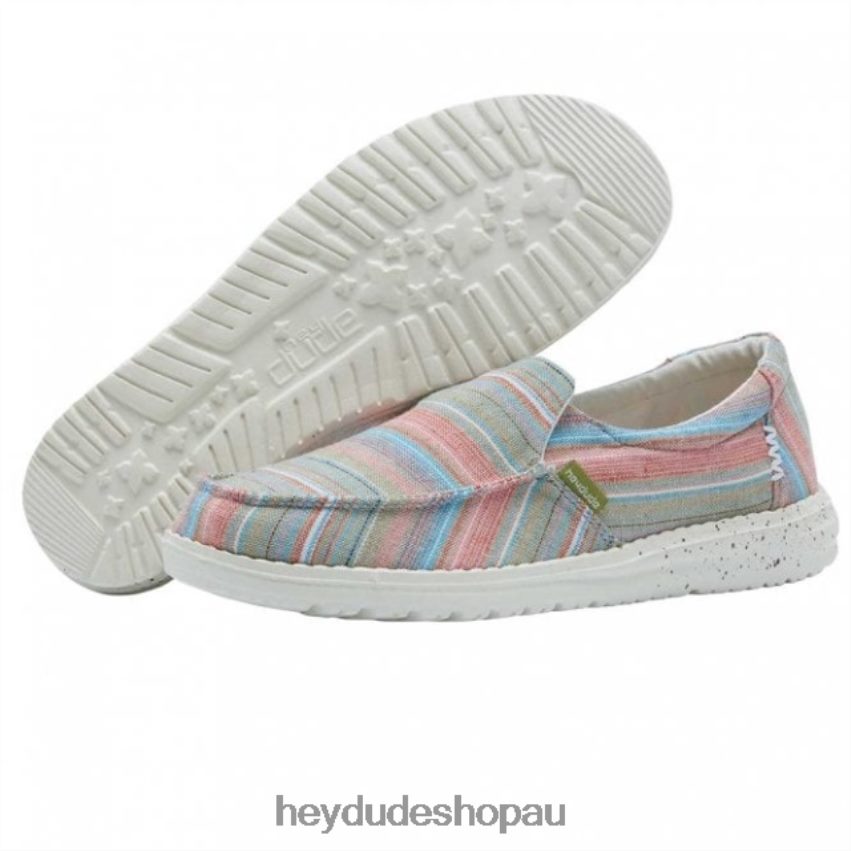 Hey Dude HEYDUDE Misty Chambray Stripes Grass Women V4Z64397