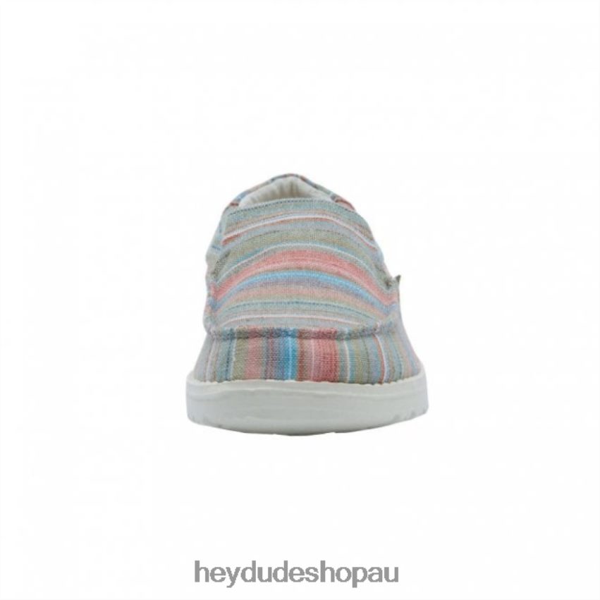 Hey Dude HEYDUDE Misty Chambray Stripes Grass Women V4Z64397