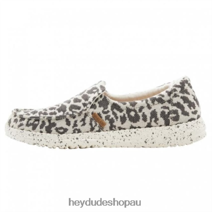 Hey Dude HEYDUDE Misty Cheetah Canvas Grey Women V4Z64395